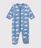 Baby Overall-Pyjama aus Fleece blau BEACH/ MARSHMALLOW