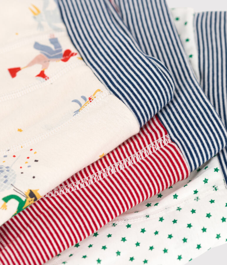 3er-Set Boxershorts aus Baumwolle f&uuml;r Jungen, eine davon phosphoreszierend vielfarbig