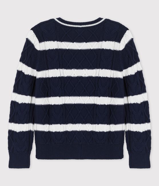 Cardigan aus Baumwolle für Jungen blau SMOKING/weiss MARSHMALLOW