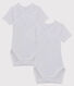 2er-Set kurzärmelige Baby-Bodys im Kimono-Schnitt aus Bio-Baumwolle mit Lochmuster