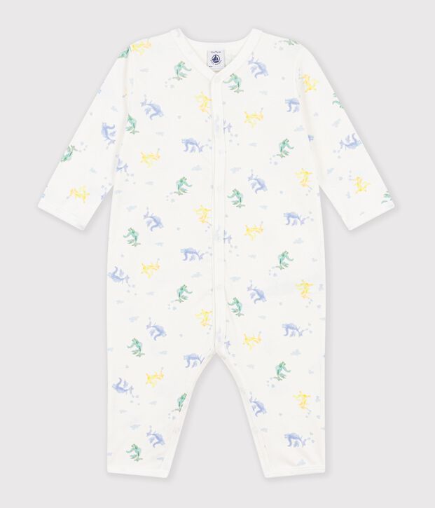 Pyjama b&eacute;b&eacute; en coton sans pieds imprim&eacute; dragons weiss/vielfarbig