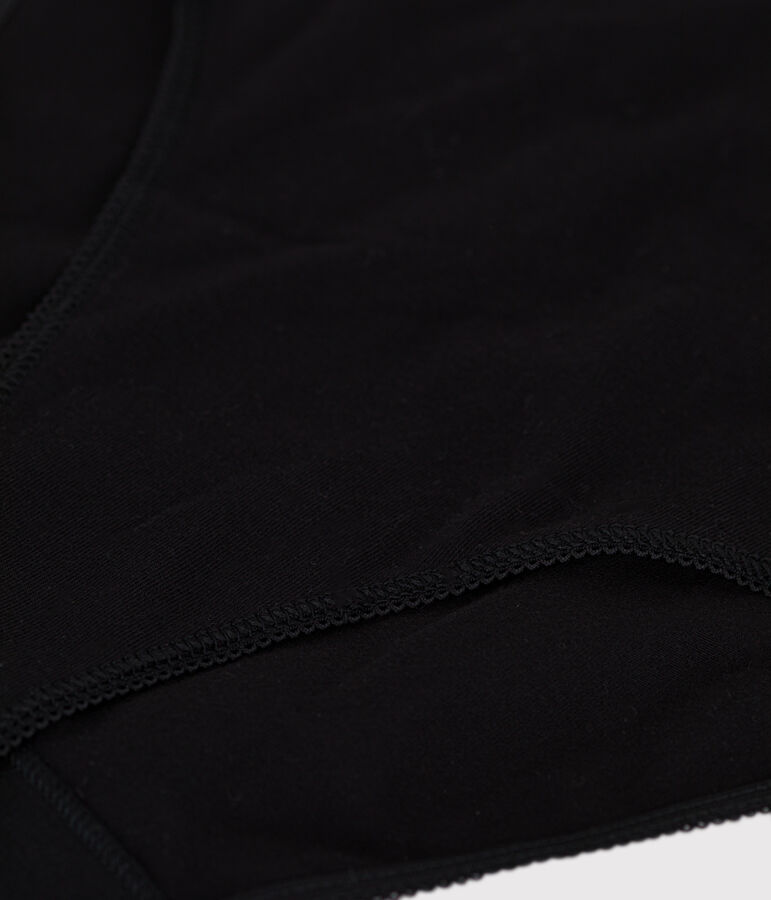 Damenbody aus Baumwolle und Elastan. schwarz