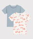 2er-Set kurzärmelige T-Shirts aus Baumwolle mit Ringelstreifen für Jungen