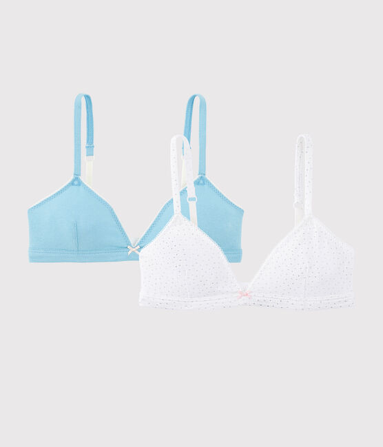 2er-Set BHs aus Bio-Baumwolle und Elastan mit Polka-Dot-Motiv für Mädchen variante 1