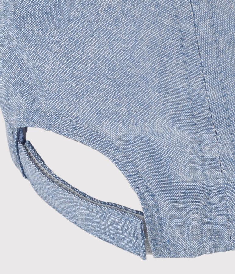 Babykappe Petit Bateau Family aus Denim blau