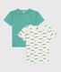 Set kurzärmelige Kinder-T-Shirts aus bedruckter Baumwolle