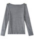 Gestreiftes Damen-Langarmshirt aus Leinen