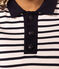 Polo-Streifenshirt aus Baumwolle für Damen weiss MARSHMALLOW/blau SMOKING