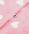 Baby Overall-Pyjama aus Fleece mit Herzmotiv rosa/weiss