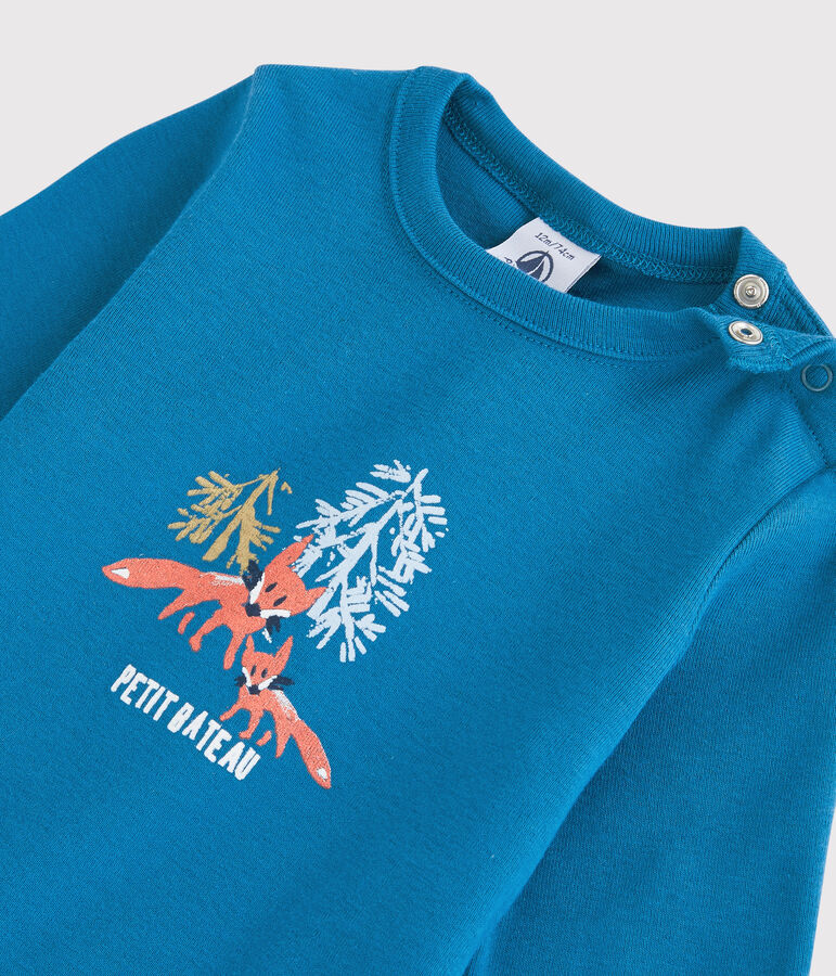 Baby-T-Shirt aus Baumwolle. blau