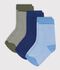 3er-Set Baby-Socken aus Baumwolle mit Ringelstreifen vielfarbig
