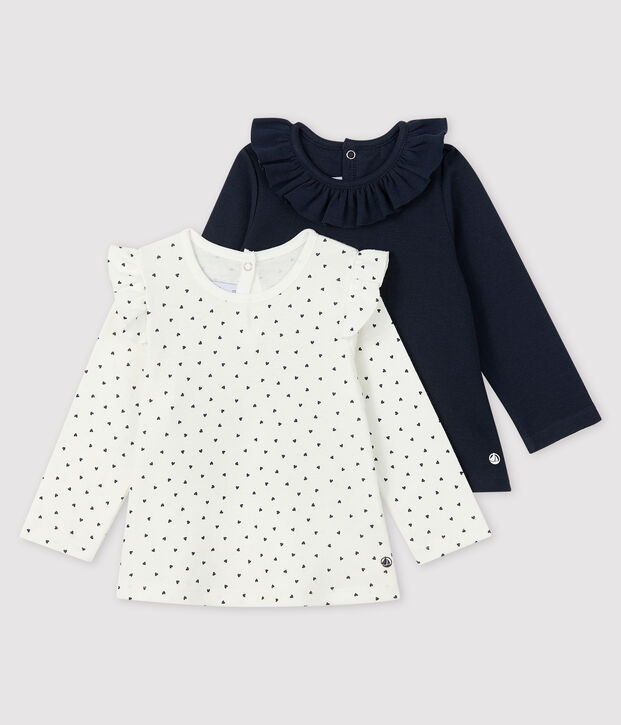 Set mit 2 Baby-Blusen f&uuml;r M&auml;dchen vielfarbig