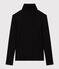 Damen-Rollkragenshirt "L'Iconique" aus Baumwolle schwarz BLACK