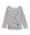 Kinder-Streifenshirt Unisex beige COQUILLE/blau SMOKING