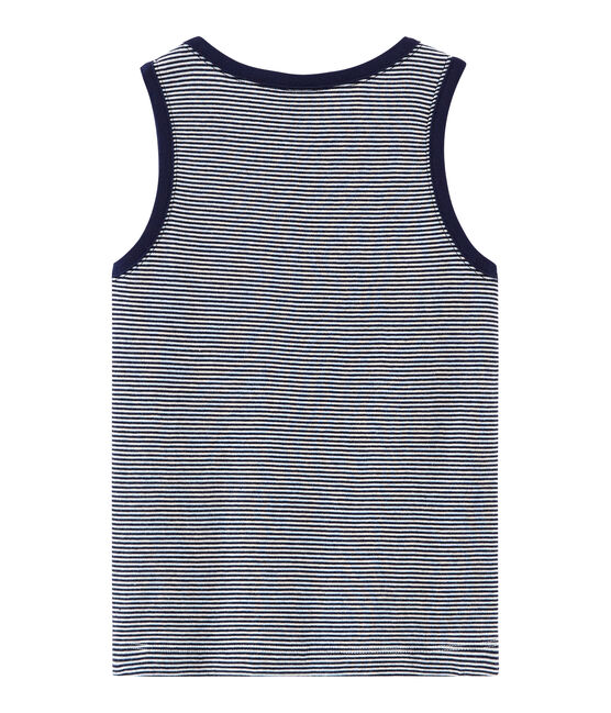 Kinder-Tanktop Jungen blau SMOKING/weiss MARSHMALLOW