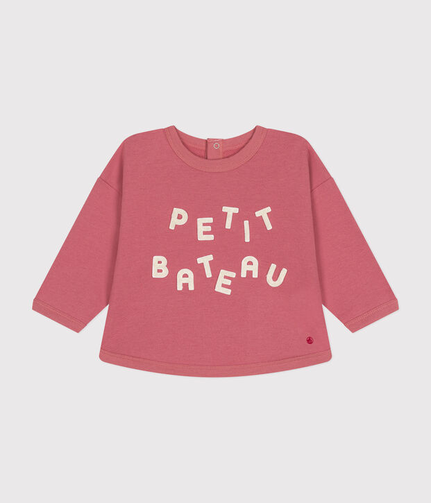 Baby-Sweatshirt aus Molton rosa
