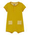 Baby-kurzoverall jungen aus baumwolle/leinen grün BAMBOO
