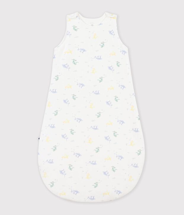Babyschlafsack aus Baumwolle mit Drachen-Motiv TOG-Wert 3 weiss/vielfarbig