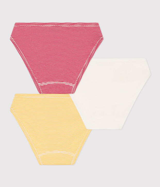3er-Set Slips aus Baumwolle Petit Bateau X Snoopy f&uuml;r M&auml;dchen vielfarbig