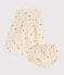 Babykleid und Bloomers aus bedrucktem Popeline weiss AVALANCHE/ MULTICO
