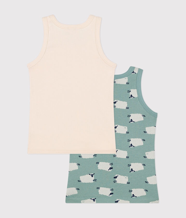 2er-Set Kinder-Unterhemden aus Baumwolle mit Schafmotiv variante 1