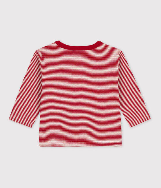 Langärmeliges Baby-T-Shirt aus Doppeljersey mit Ringelstreifen STOP/ MONTELIMAR