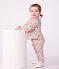 Baby-Cardigan aus Baumwolle mit Blumenmuster weiss/vielfarbig
