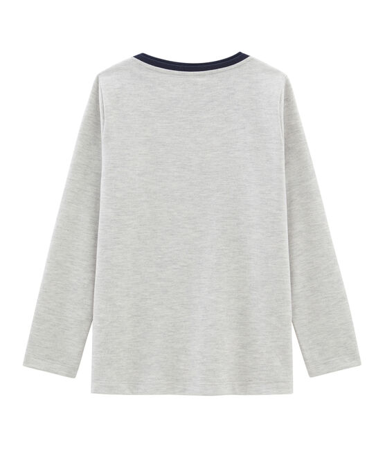 Langärmliges T-Shirt für Jungen grau BELUGA CHINE