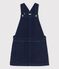 Latzkleid aus Denim für Mädchen blau DENIM BLEU FONCE
