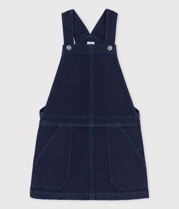 Latzkleid aus Denim f&uuml;r M&auml;dchen blau