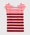 T-Shirt aus Leinen für Damen weiss MARSHMALLOW/rot PEPS/ MEDIEVAL