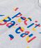 Kurzärmeliges Kinder-T-Shirt mit Muster grau FUMEE CHINE