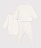 Baby-Set aus Baumwolle mit Kragen und Blumenmuster naturfarben/vielfarbig