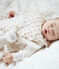 Babyschlafsack aus Velours weiss MARSHMALLOW/weiss MULTICO