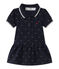 Baby Mädchen Kleid blau SMOKING/weiss FETA
