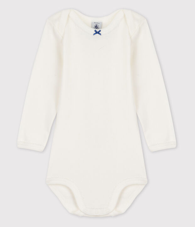 Lang&auml;rmliger Baby-Body f&uuml;r M&auml;dchen weiss