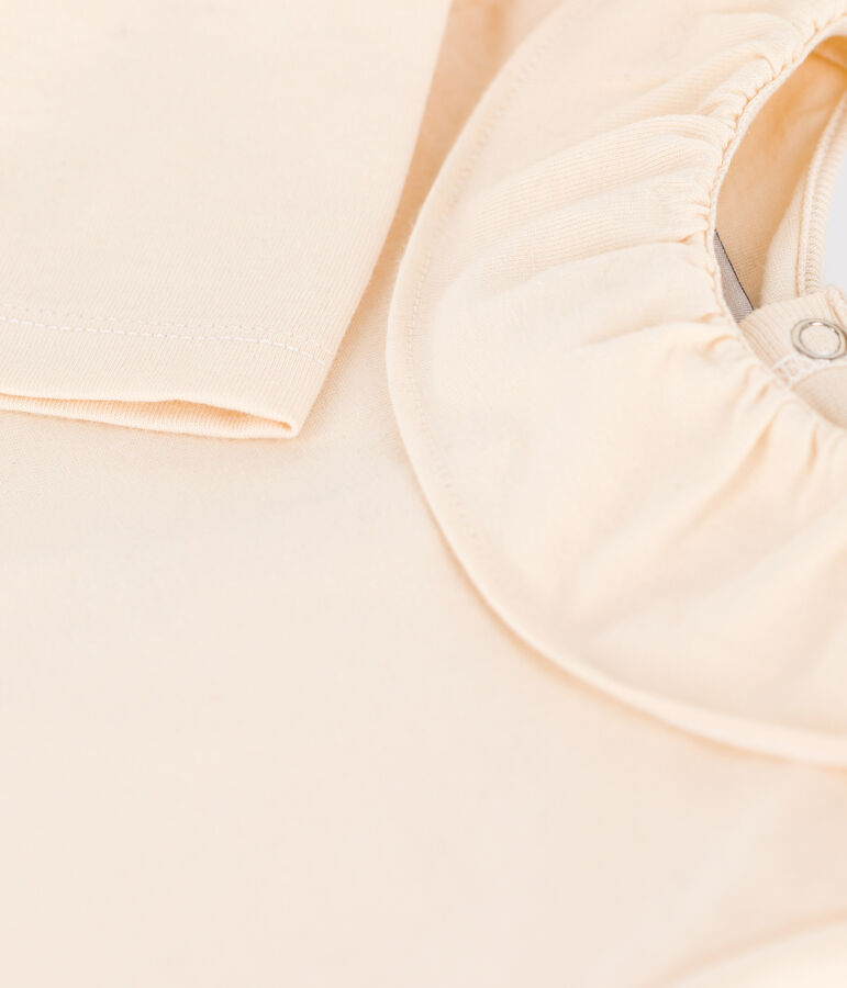 Lang&auml;rmelige Babybluse aus Jersey naturfarben