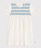 Kurzärmeliges Kinder-Kleid aus Baumwolle  weiss ECUME