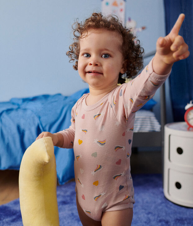 5er-Set lang&auml;rmelige Bodys aus Baumwolle mit Stern- und Herzmotiven f&uuml;r Babys vielfarbig