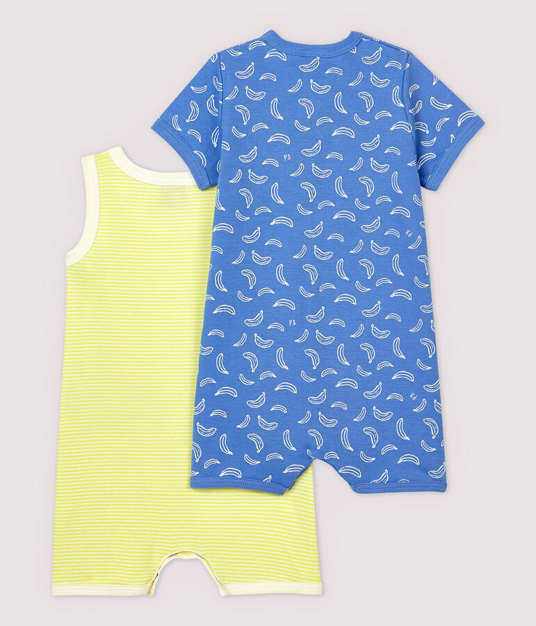 2er-Set Baby-Overall aus Baumwolle vielfarbig