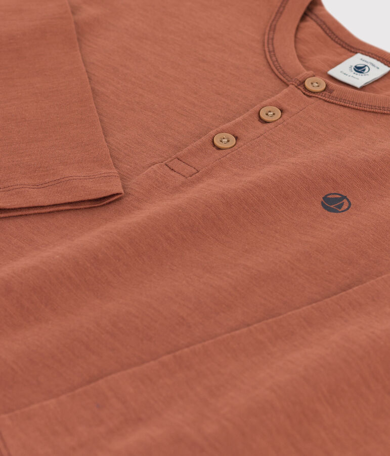 Lang&auml;rmeliges Kinder-T-Shirt aus Baumwolle f&uuml;r Jungen braun