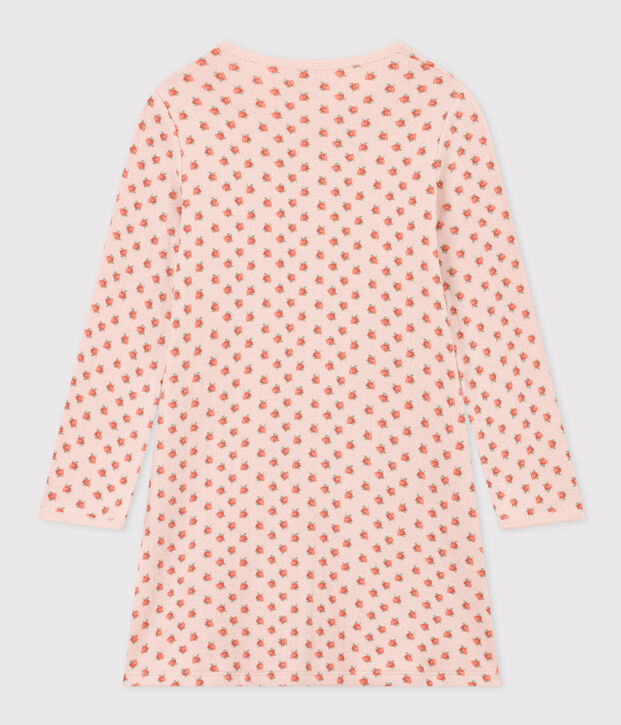 Nachthemd mit Blumenmotiv aus Doppeljersey f&uuml;r M&auml;dchen rosa/vielfarbig