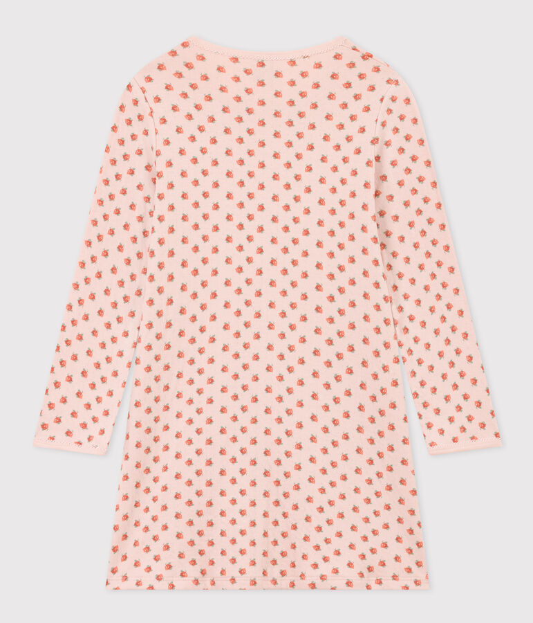 Nachthemd mit Blumenmotiv aus Doppeljersey f&uuml;r M&auml;dchen rosa/vielfarbig