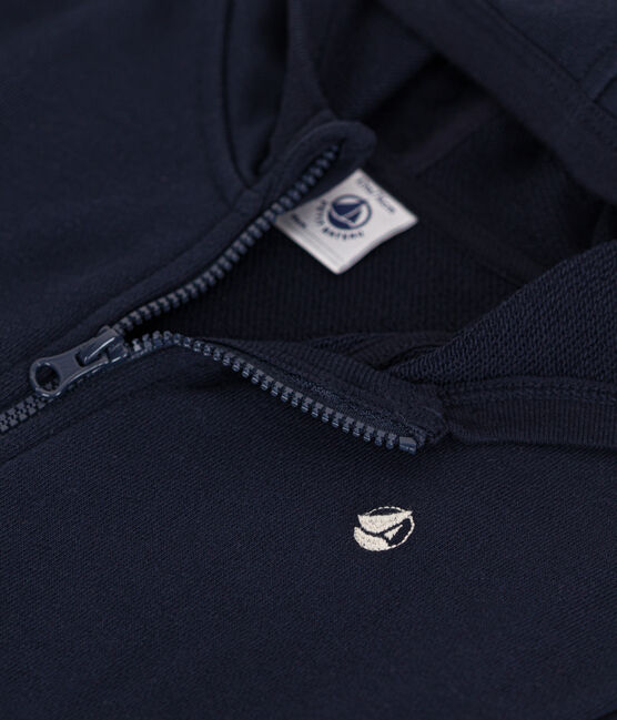 Kapuzen-Sweatshirt aus Molton für Babys blau SMOKING