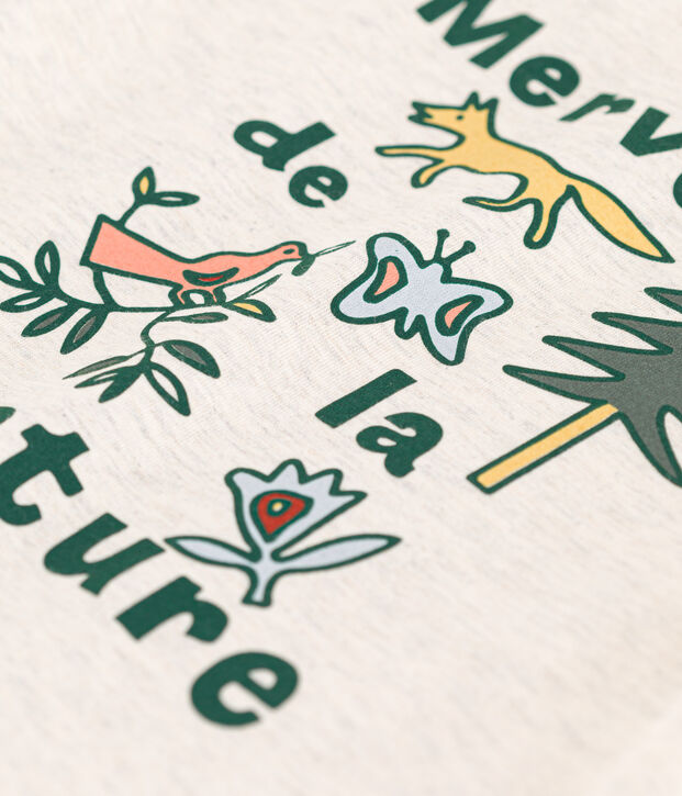 Kurz&auml;rmeliges T-Shirt aus Baumwolle f&uuml;r Kinder/M&auml;dchen beige