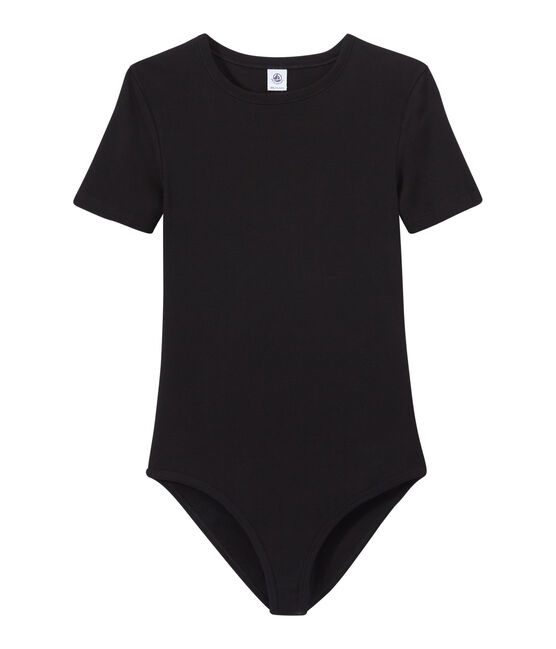 Damen-Body „BODYCONIQUE“ aus Baumwolle schwarz NOIR