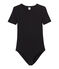 Damen-Body „BODYCONIQUE“ aus Baumwolle schwarz NOIR