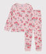 Kinder-Pyjama aus Doppeljersey mit Blumenmotiv