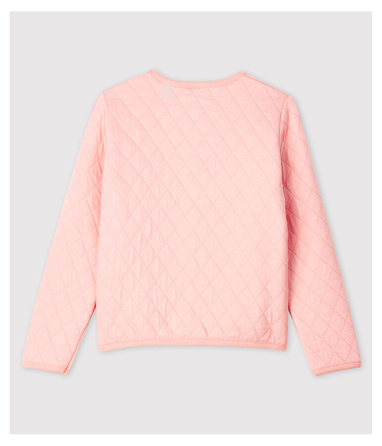 Kinder-Cardigan aus Doppeljersey M&auml;dchen rosa