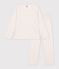 Pyjama femme en coton ajour&eacute; beige/rosa/vielfarbig
